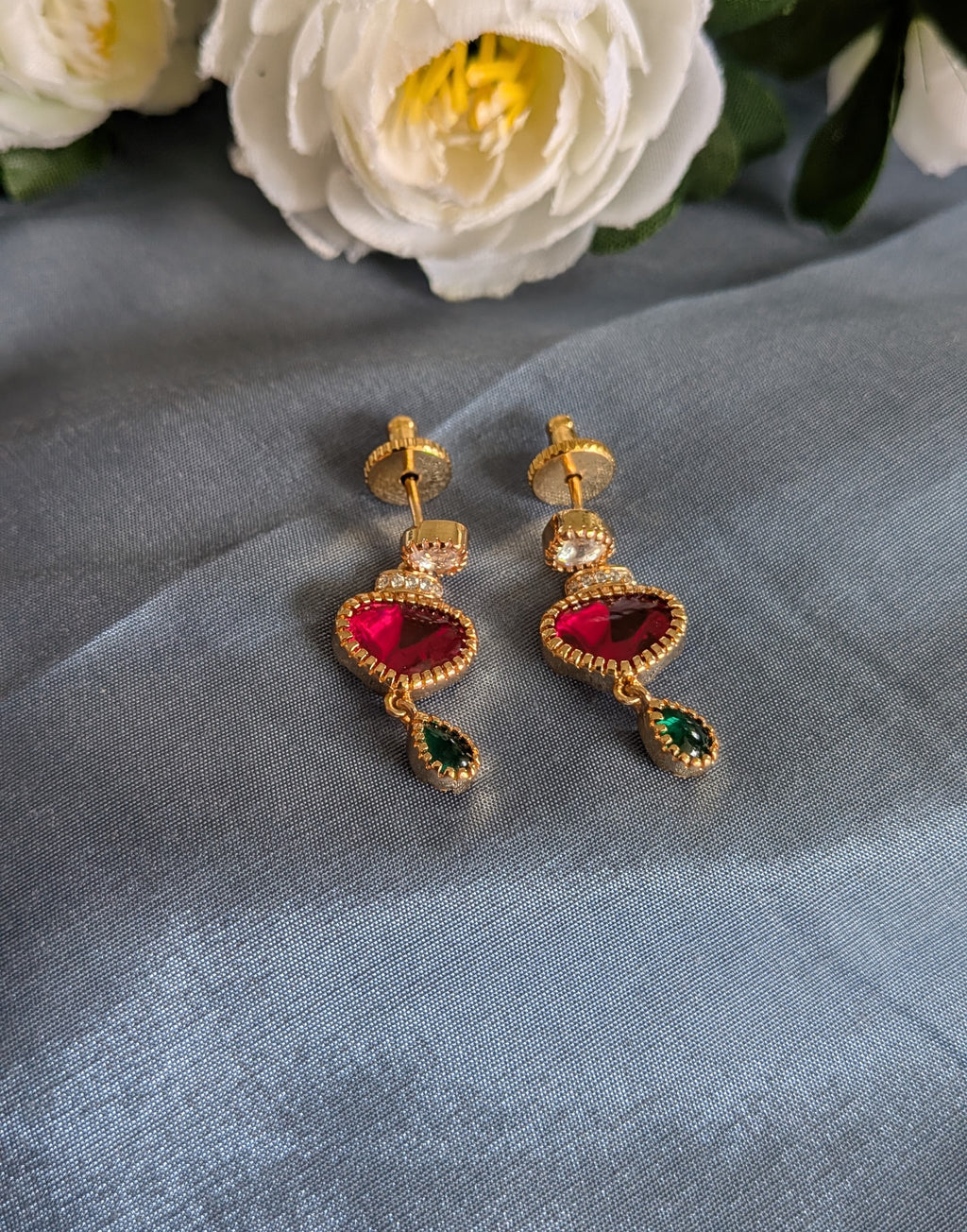 Royal Glimmer Drop Earrings from TreasureDrum Jewellery