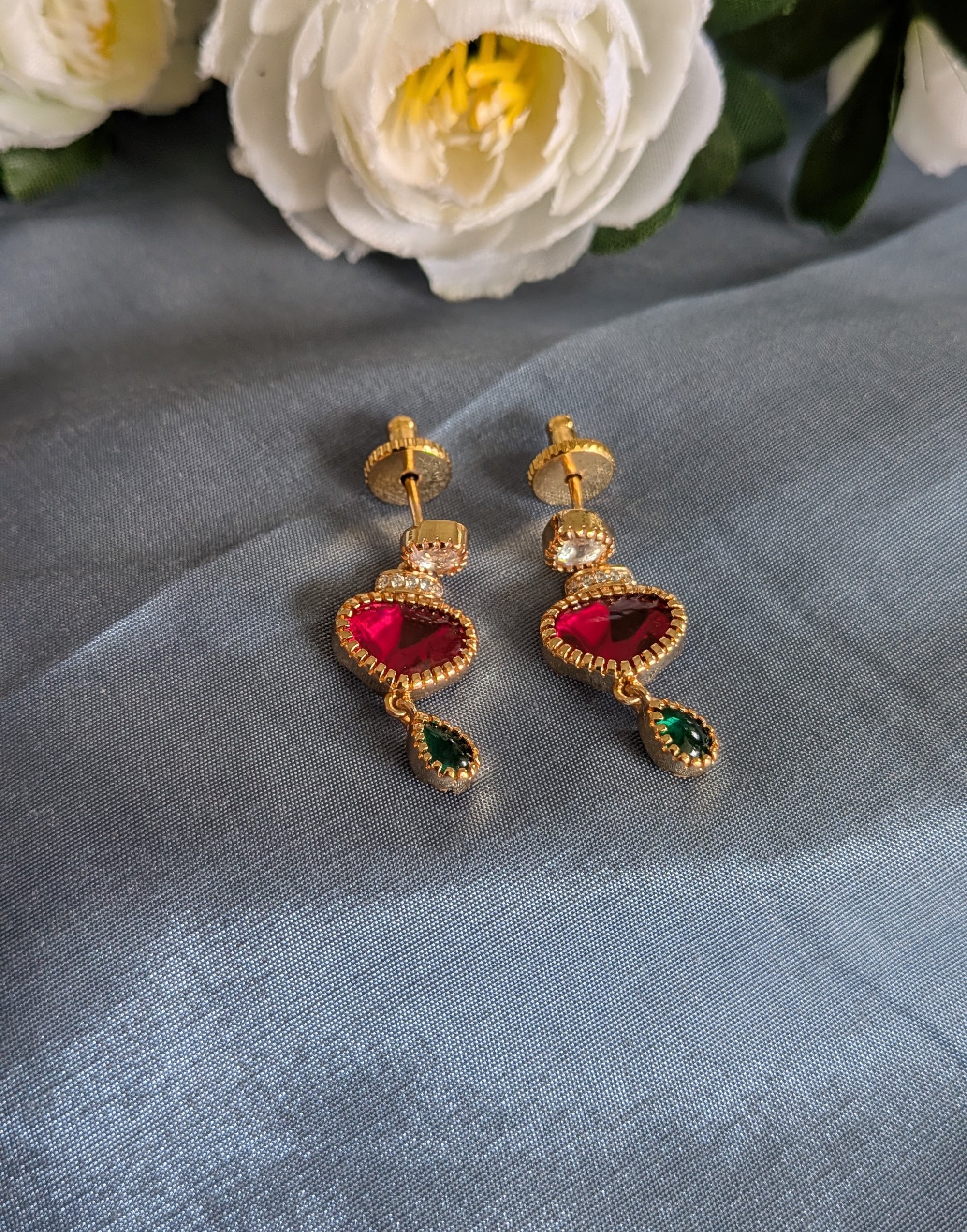 Royal Glimmer Drop Earrings from TreasureDrum Jewellery