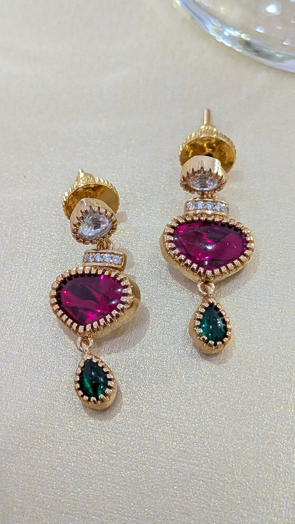 Royal Glimmer Drop Earrings from TreasureDrum Jewellery