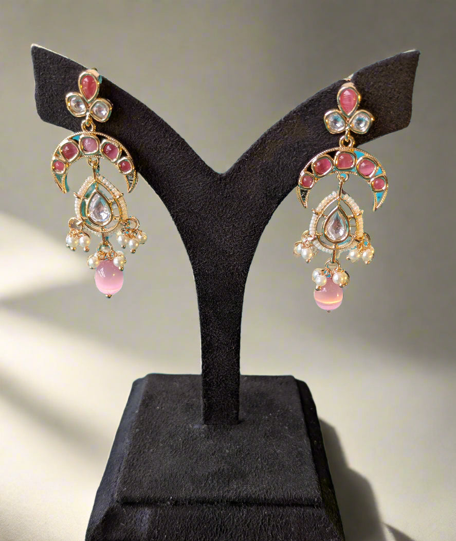 Rose Crescent Chandbalis from TreasureDrum Jewellery