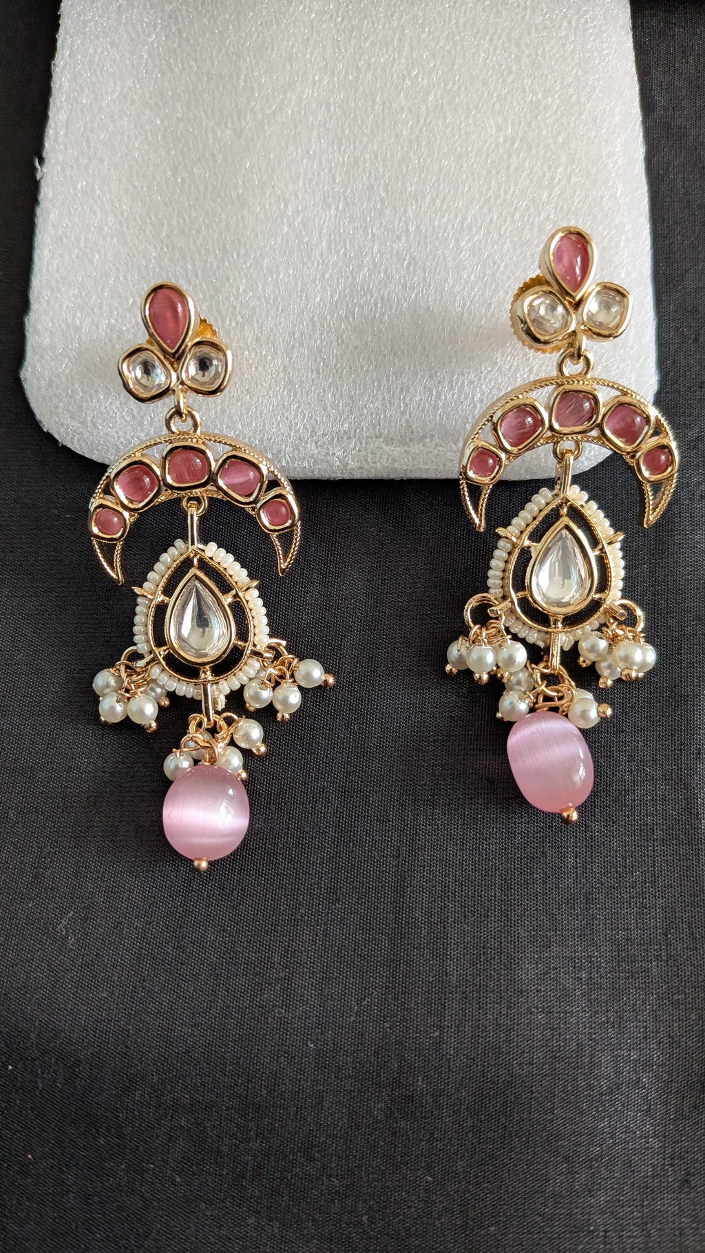 Rose Crescent Chandbalis from TreasureDrum Jewellery