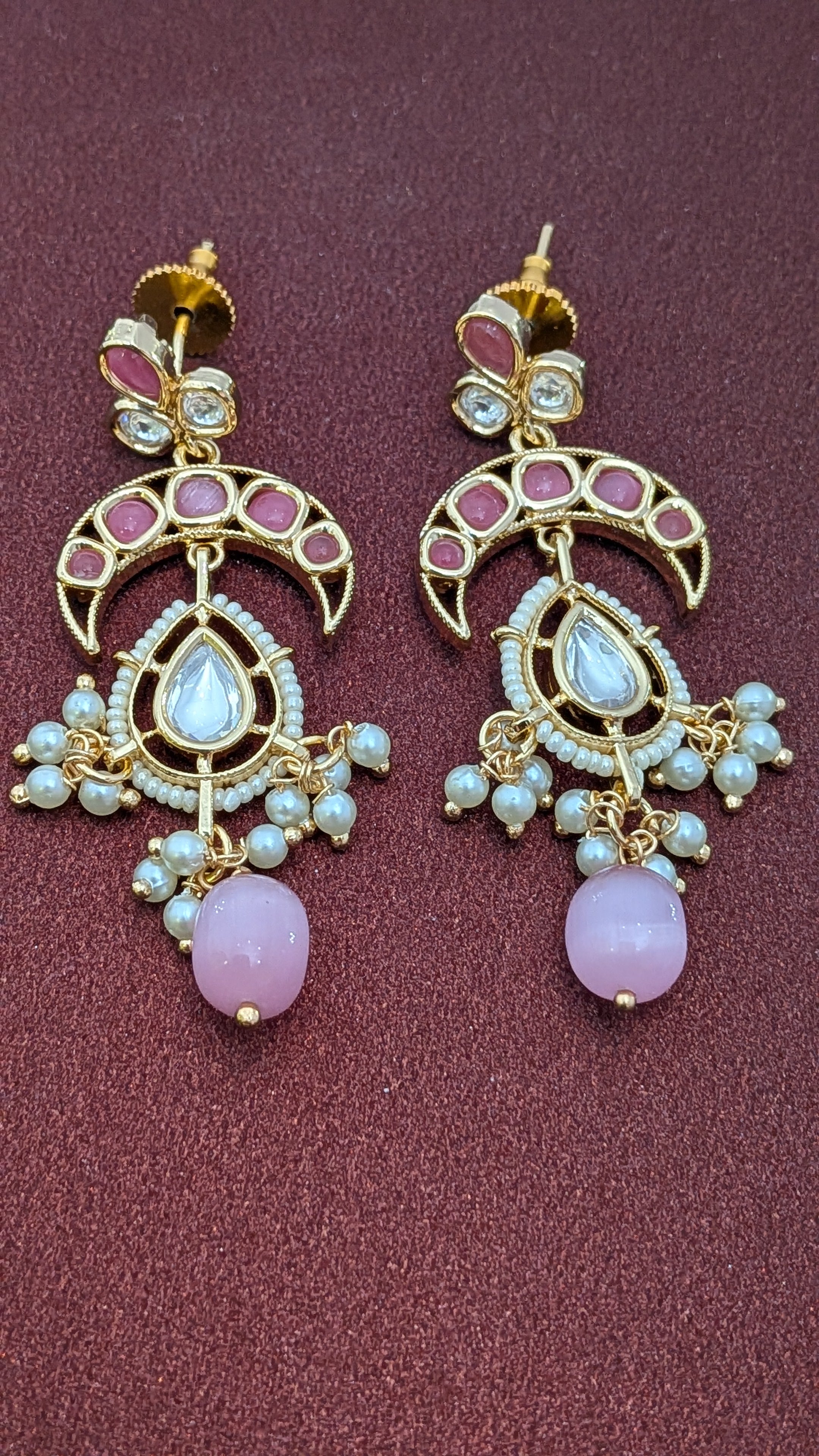 Rose Crescent Chandbalis from TreasureDrum Jewellery