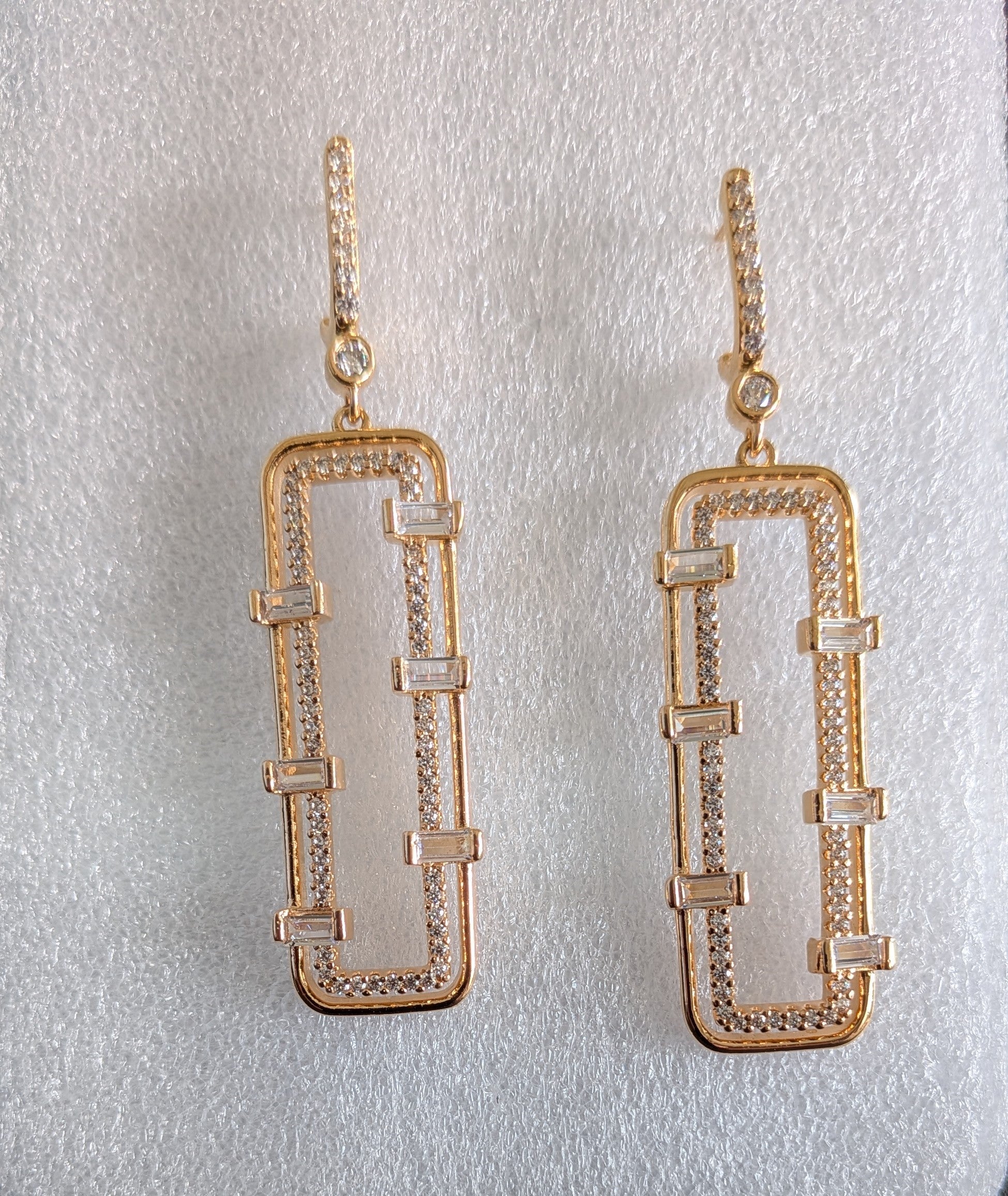Linear Luxe Crystal Drop Earrings from TreasureDrum Jewellery