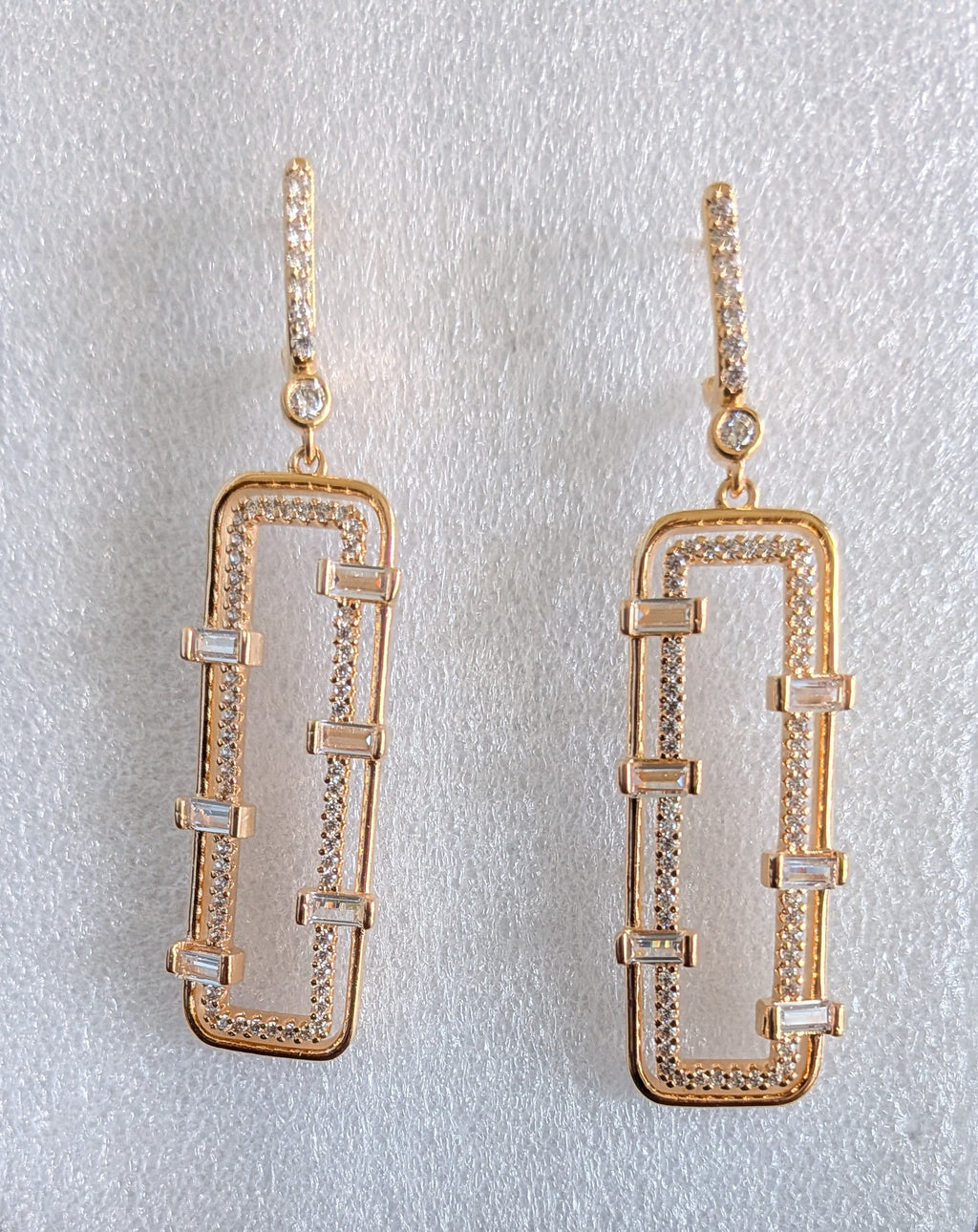 Linear Luxe Crystal Drop Earrings from TreasureDrum Jewellery