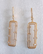 Linear Luxe Crystal Drop Earrings from TreasureDrum Jewellery