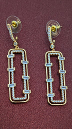 Linear Luxe Crystal Drop Earrings from TreasureDrum Jewellery