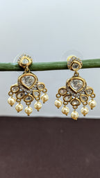 Royal Noor Kundan Pearl Drops from TreasureDrum Jewellery