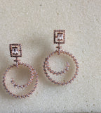 Twin Orbit Sparkle Hoops from TreasureDrum Jewellery
