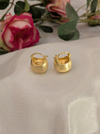 Golden Matka Hoop Earrings from TreasureDrum Jewellery