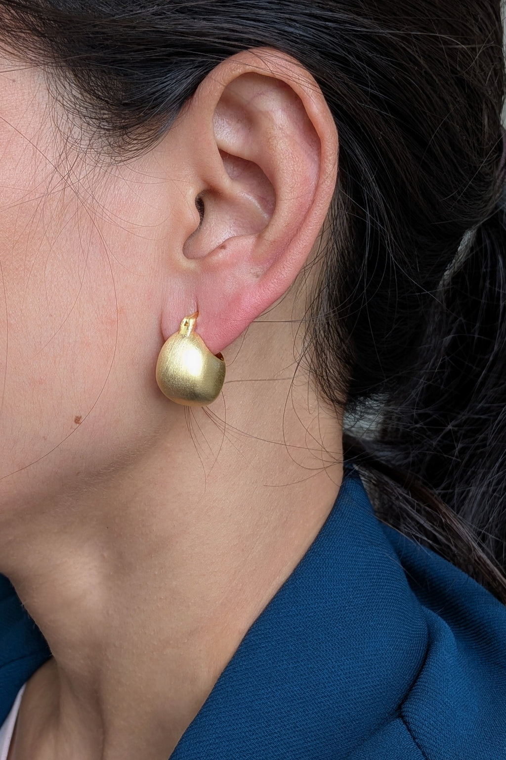 Golden Matka Hoop Earrings from TreasureDrum Jewellery