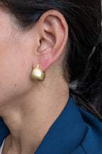 Golden Matka Hoop Earrings from TreasureDrum Jewellery