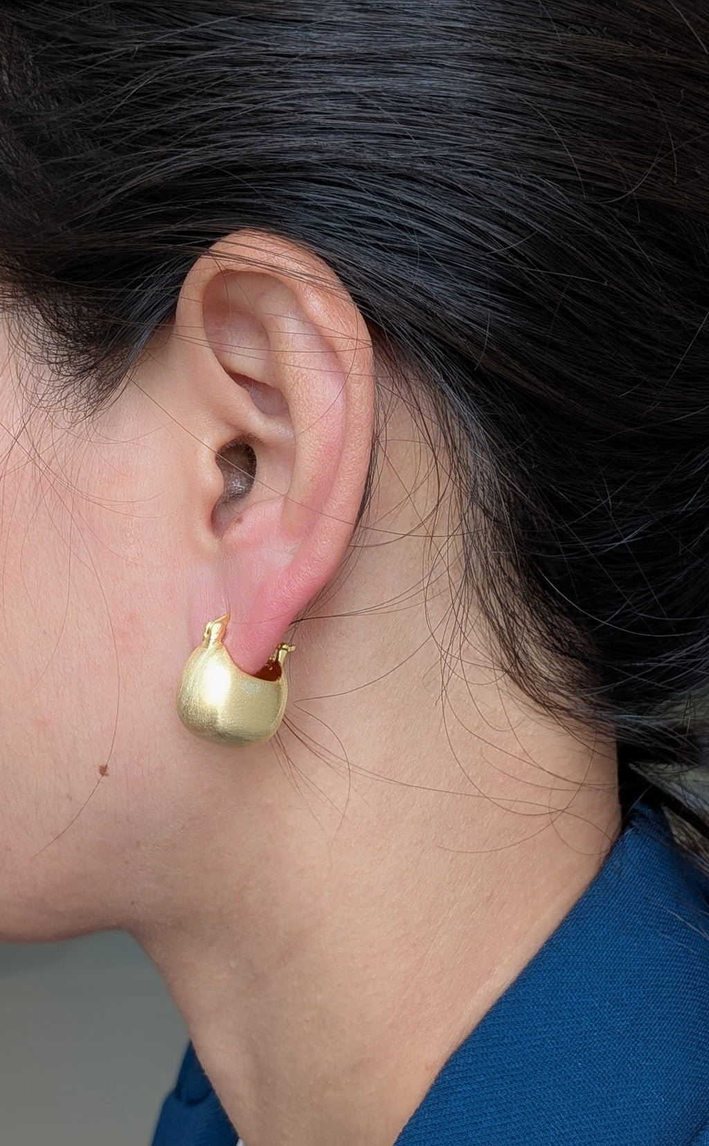 Golden Matka Hoop Earrings from TreasureDrum Jewellery