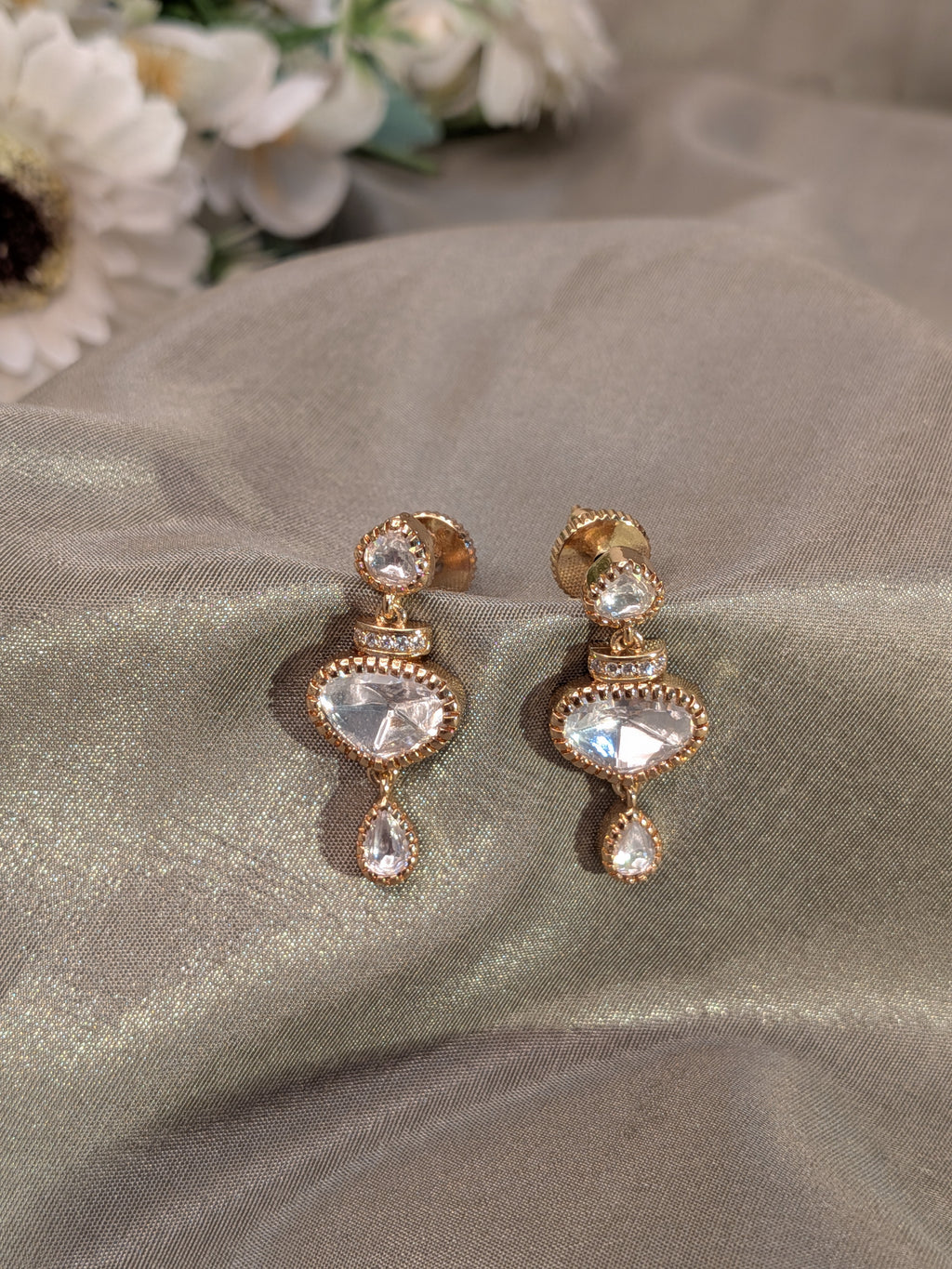 Royal Glimmer Drop Earrings from TreasureDrum Jewellery