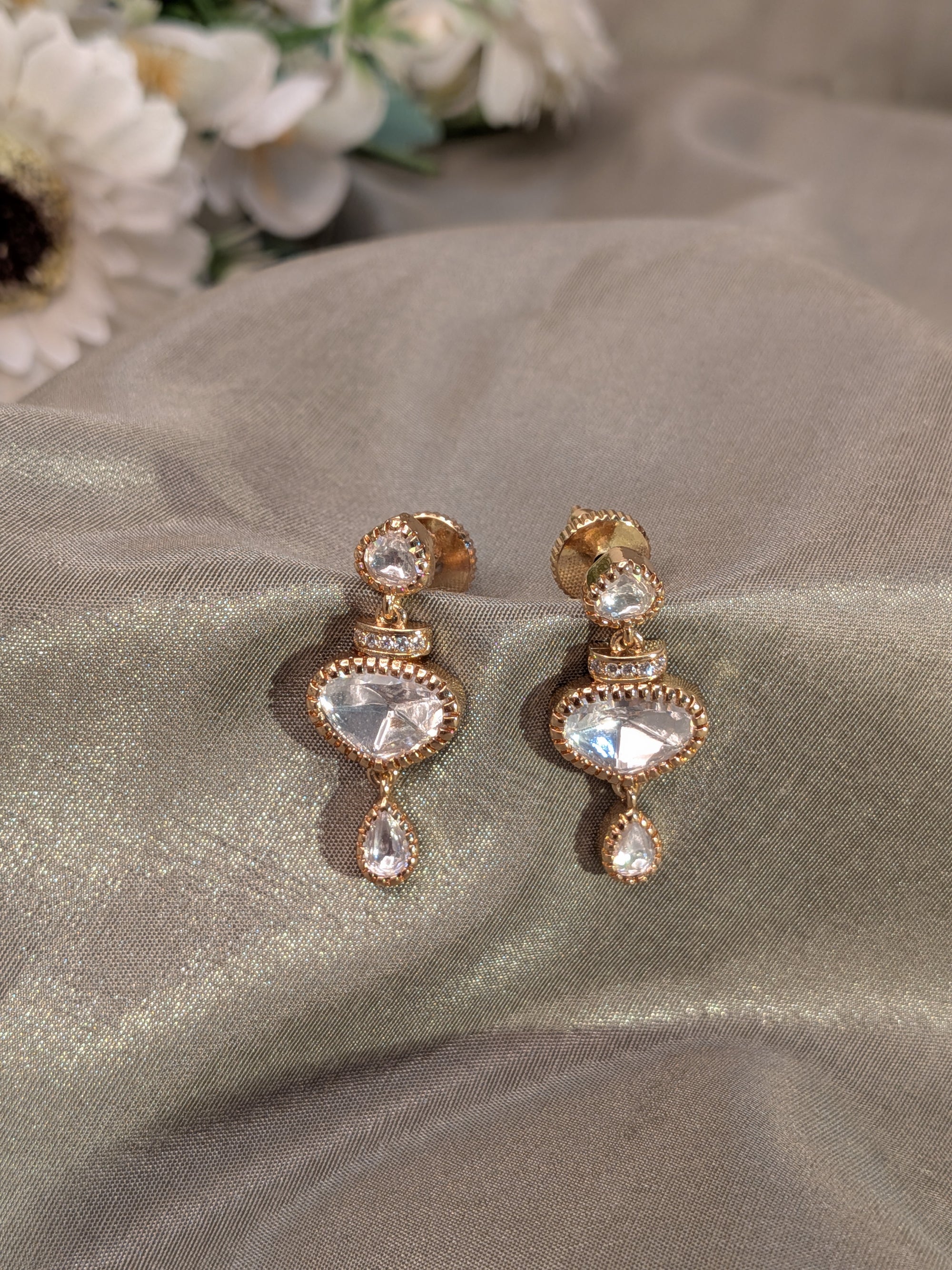 Royal Glimmer Drop Earrings from TreasureDrum Jewellery