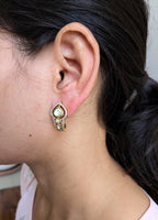 Heritage Kundan Teardrop Studs from TreasureDrum Jewellery