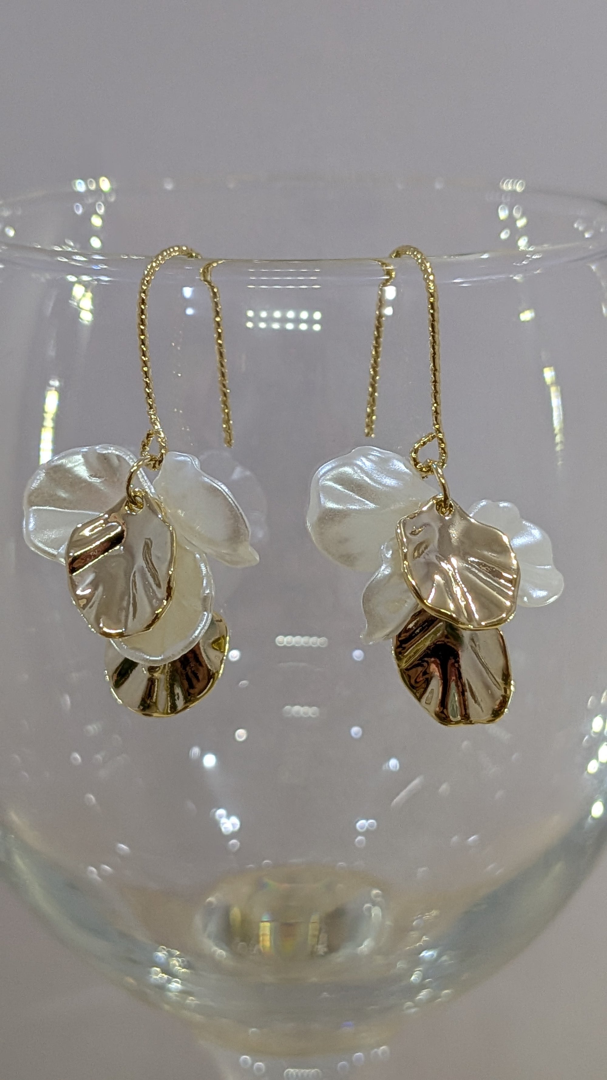 Petal Whisper Drop Earrings from TreasureDrum Jewellery