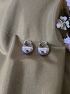 Niva Polished Dome Hoops from TreasureDrum Jewellery