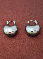 Niva Polished Dome Hoops from TreasureDrum Jewellery