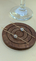 Crystal Bloom Threader Drops from TreasureDrum Jewellery