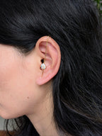 Crystal Bloom Threader Drops from TreasureDrum Jewellery