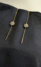 Crystal Bloom Threader Drops from TreasureDrum Jewellery