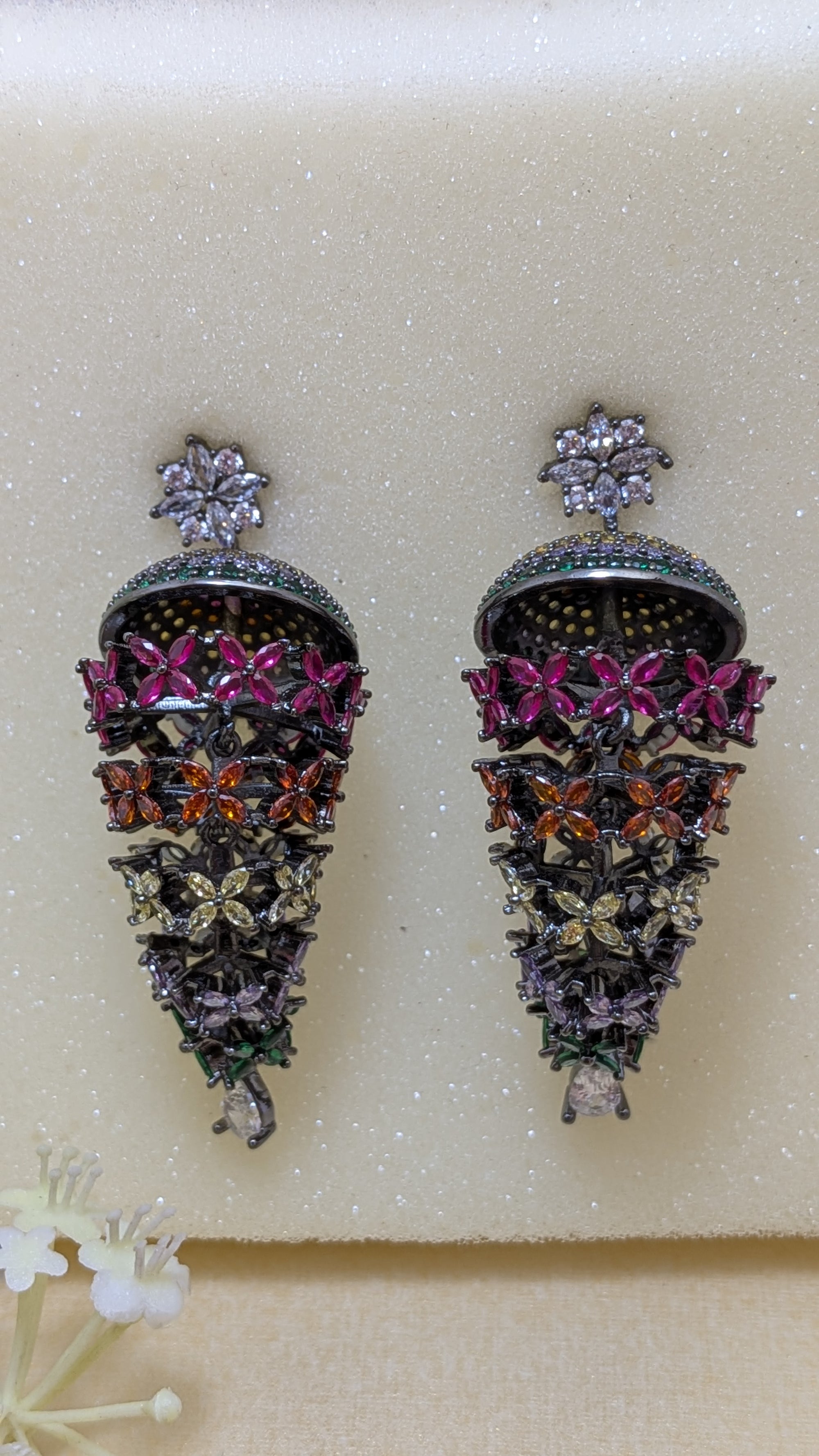 Petal Cascade Danglers  from TreasureDrum Jewellery