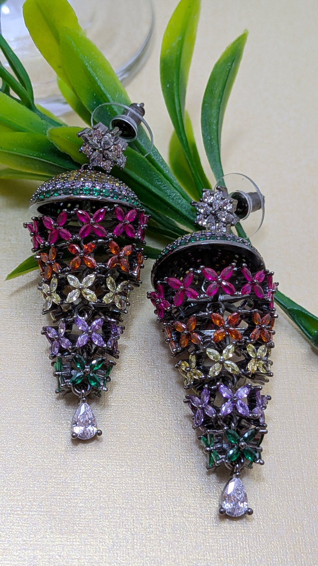 Petal Cascade Danglers  from TreasureDrum Jewellery