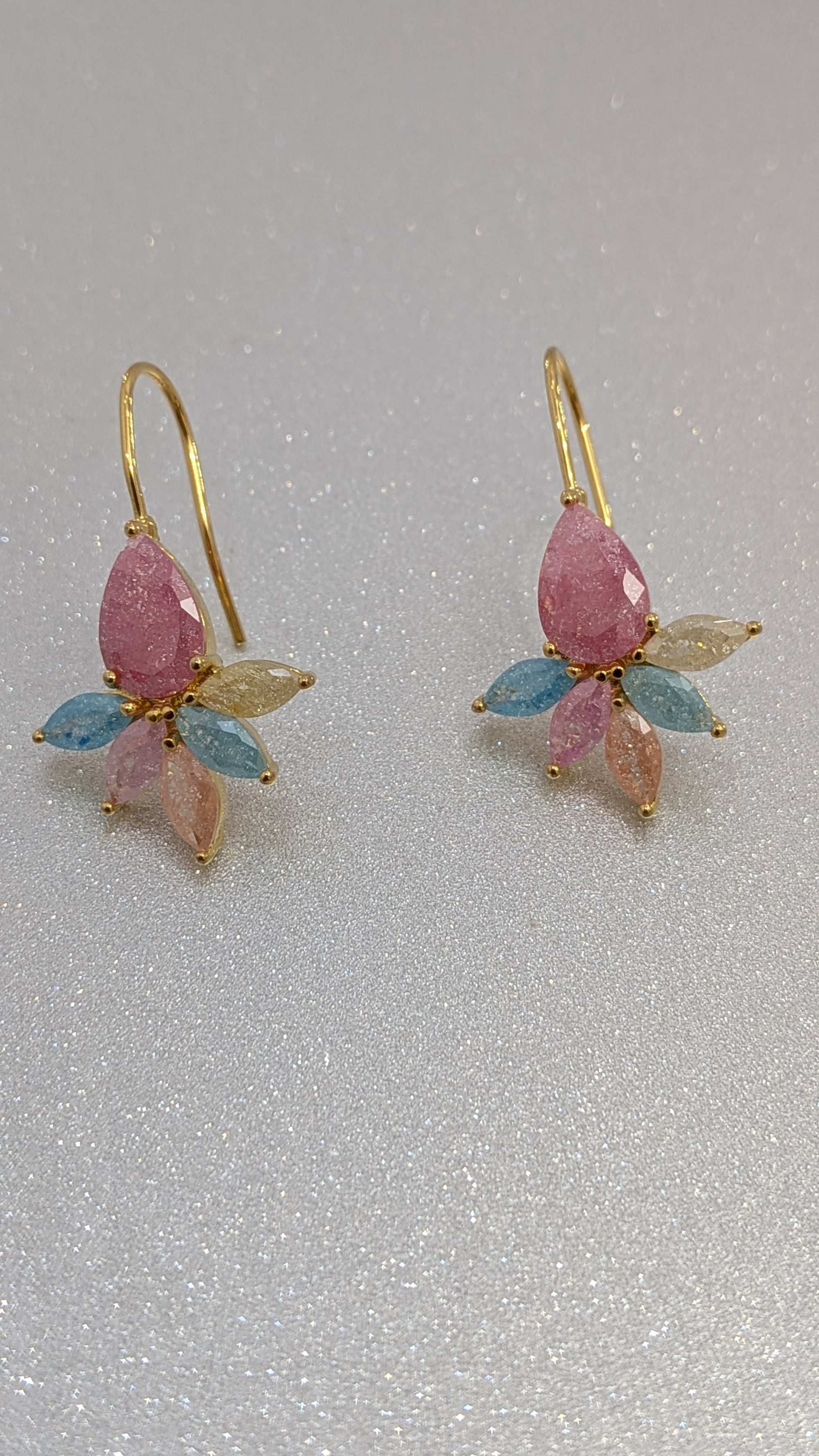 Blush Bloom Pastel Drop Earrings from TreasureDrum Jewellery