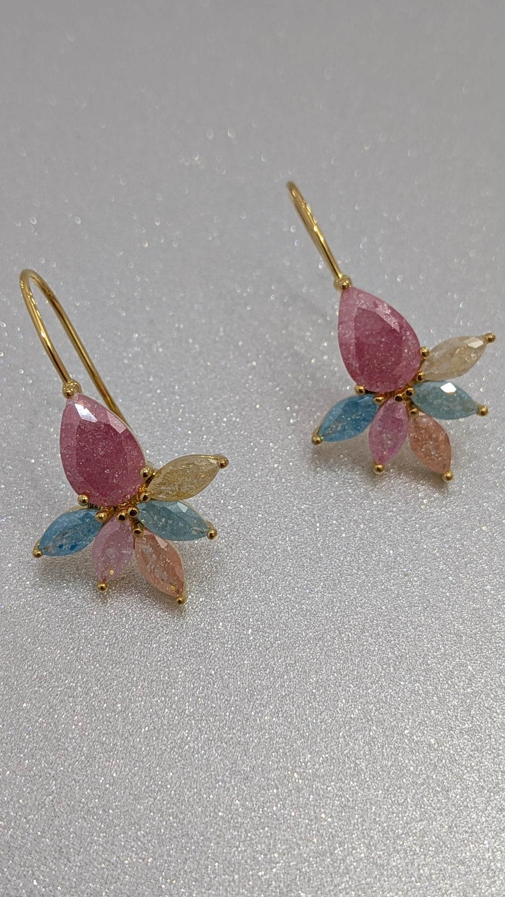 Blush Bloom Pastel Drop Earrings from TreasureDrum Jewellery