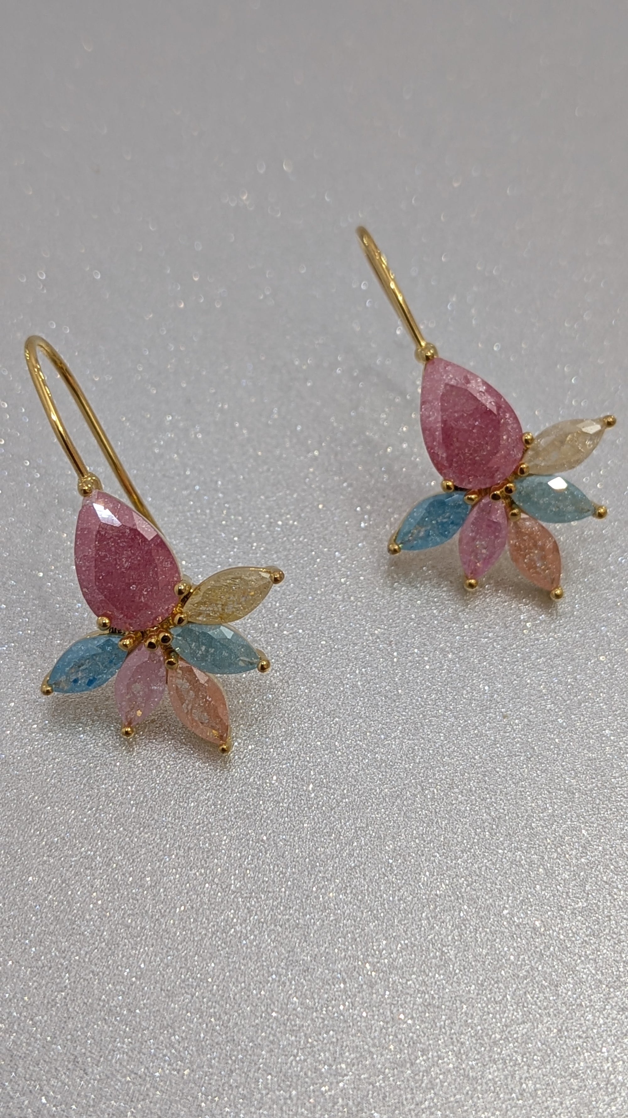 Blush Bloom Pastel Drop Earrings from TreasureDrum Jewellery