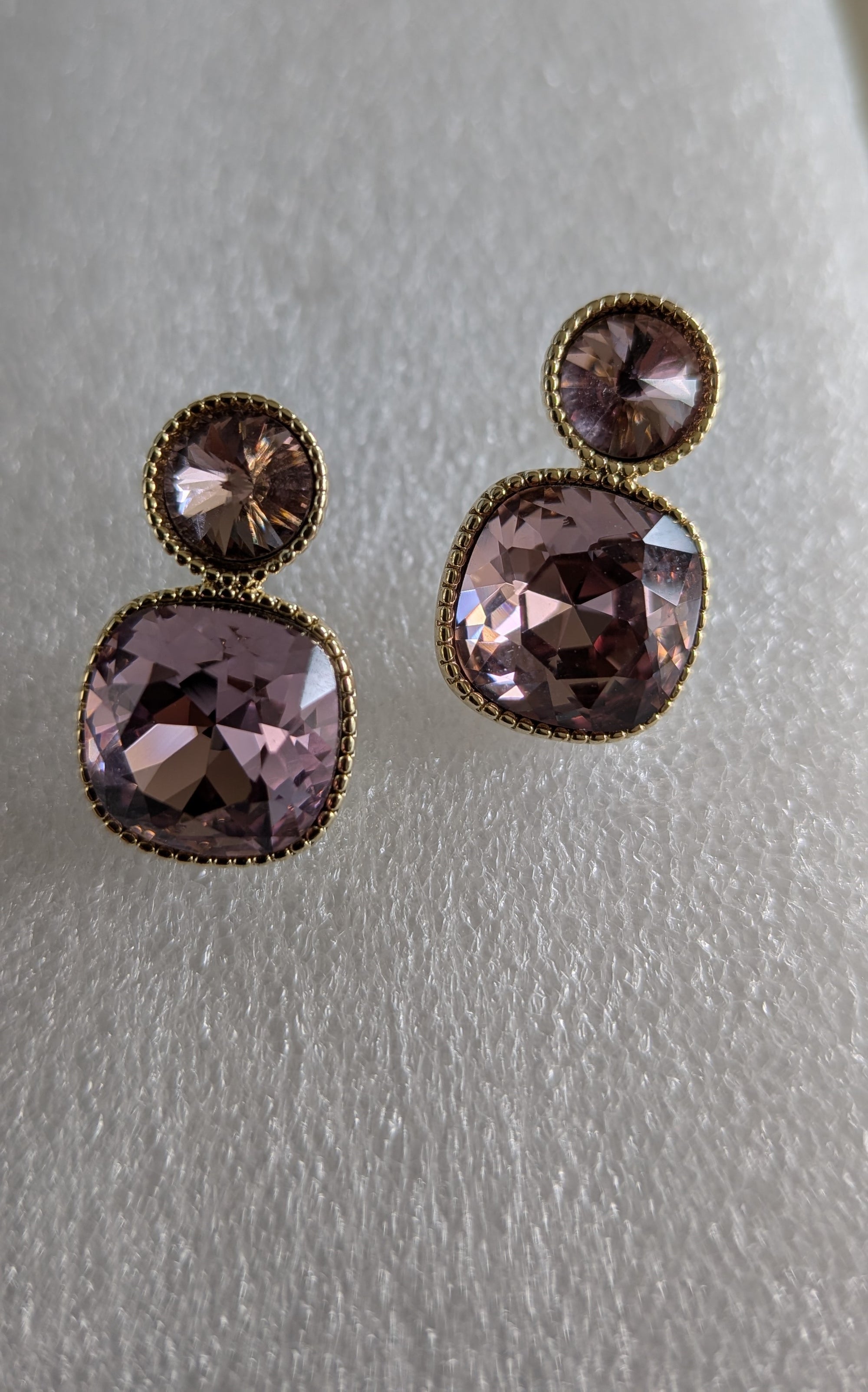 Twilight Charm Double Stone Earrings TreasureDrum Jewellery