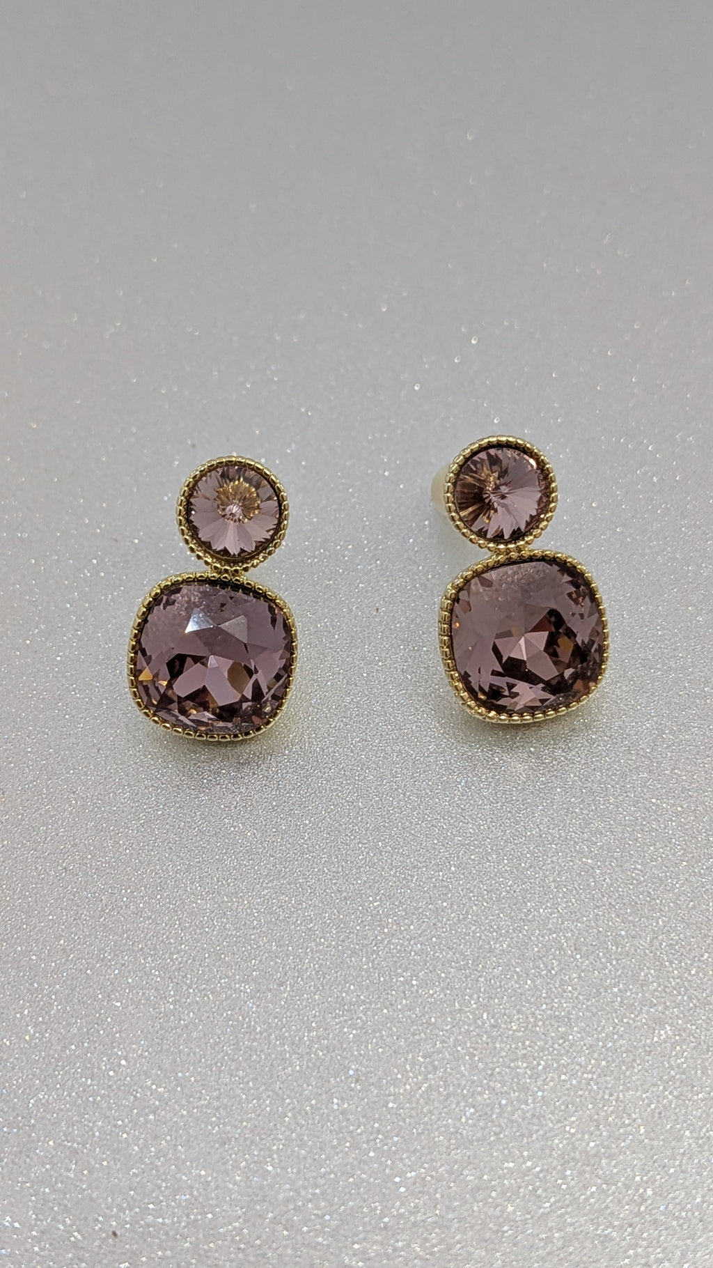 Twilight Charm Double Stone Earrings TreasureDrum Jewellery