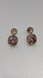 Twilight Charm Double Stone Earrings TreasureDrum Jewellery