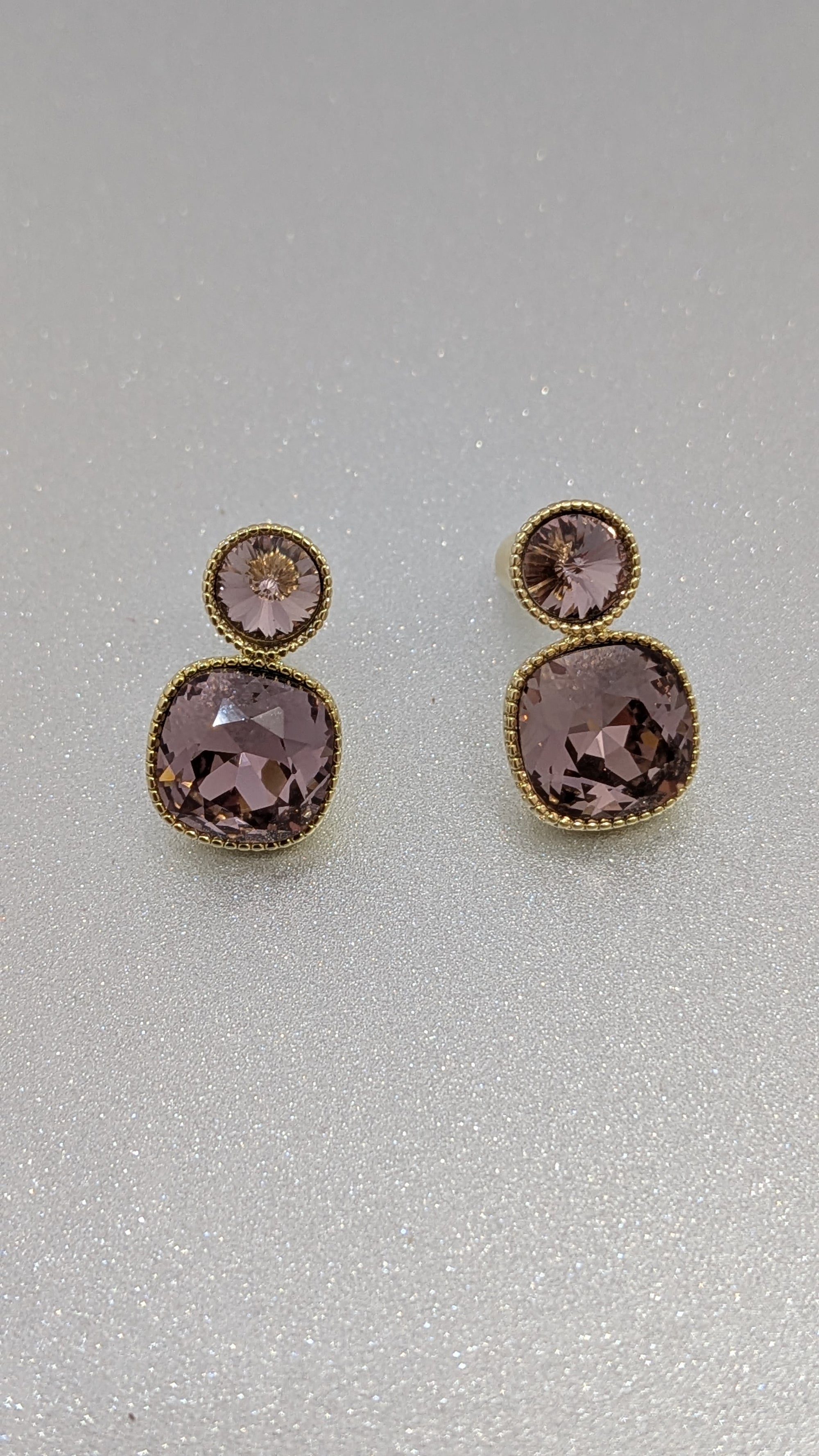 Twilight Charm Double Stone Earrings TreasureDrum Jewellery