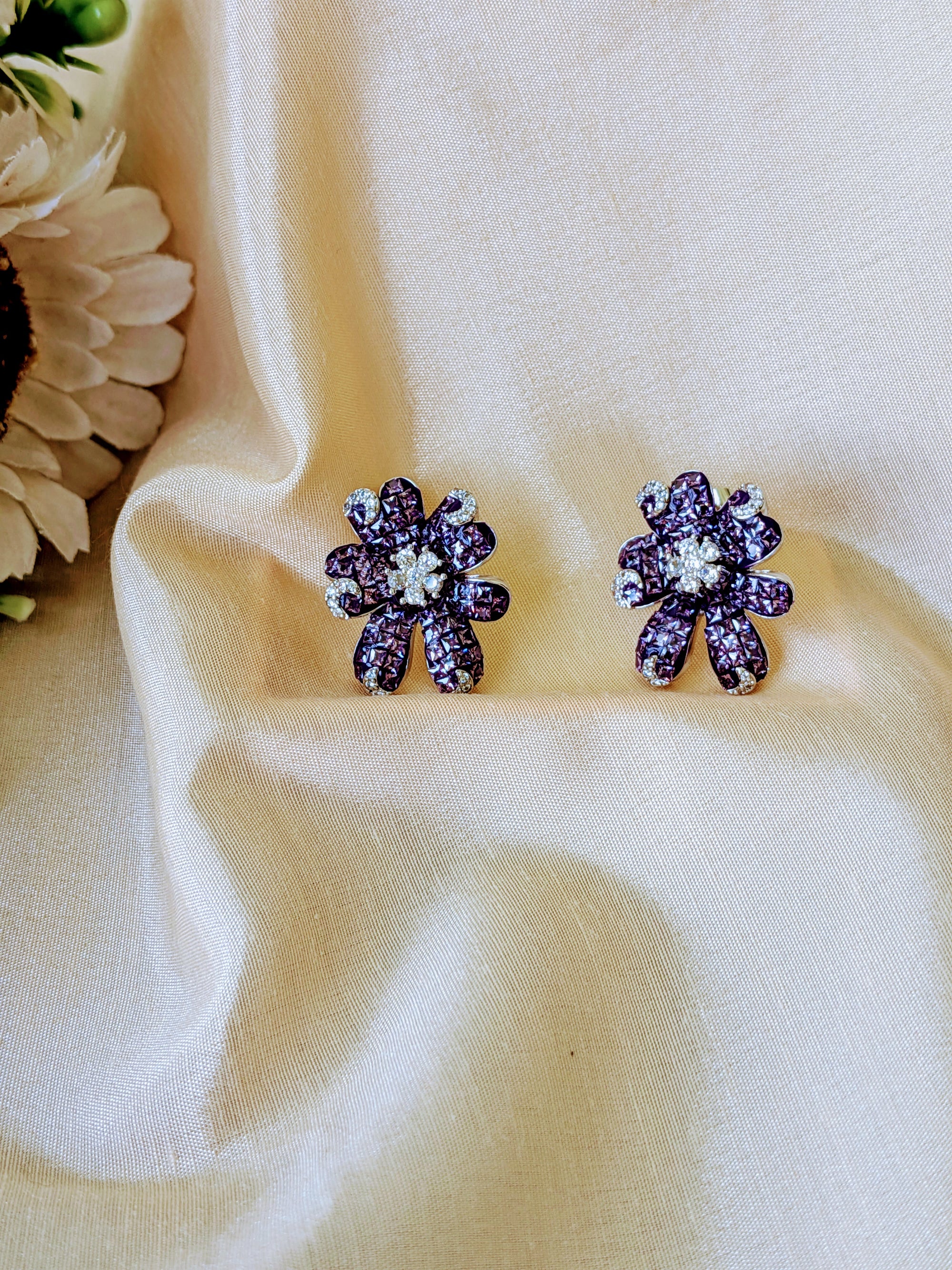 Lavender Bloom Studs from TreasureDrum Jewellery