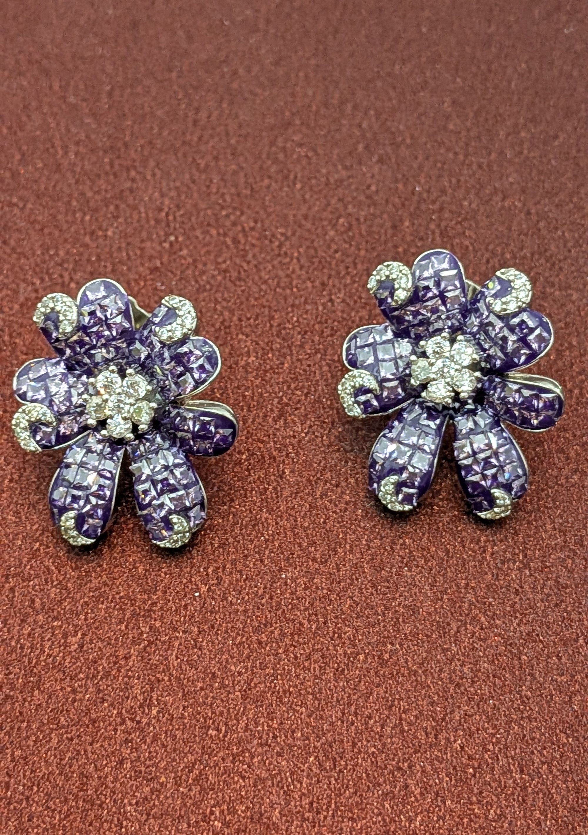 Lavender Bloom Studs from TreasureDrum Jewellery