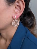 Rose Radiance Hoop Danglers from TreasureDrum Jewellery