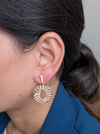 Rose Radiance Hoop Danglers from TreasureDrum Jewellery