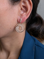 Rose Radiance Hoop Danglers from TreasureDrum Jewellery