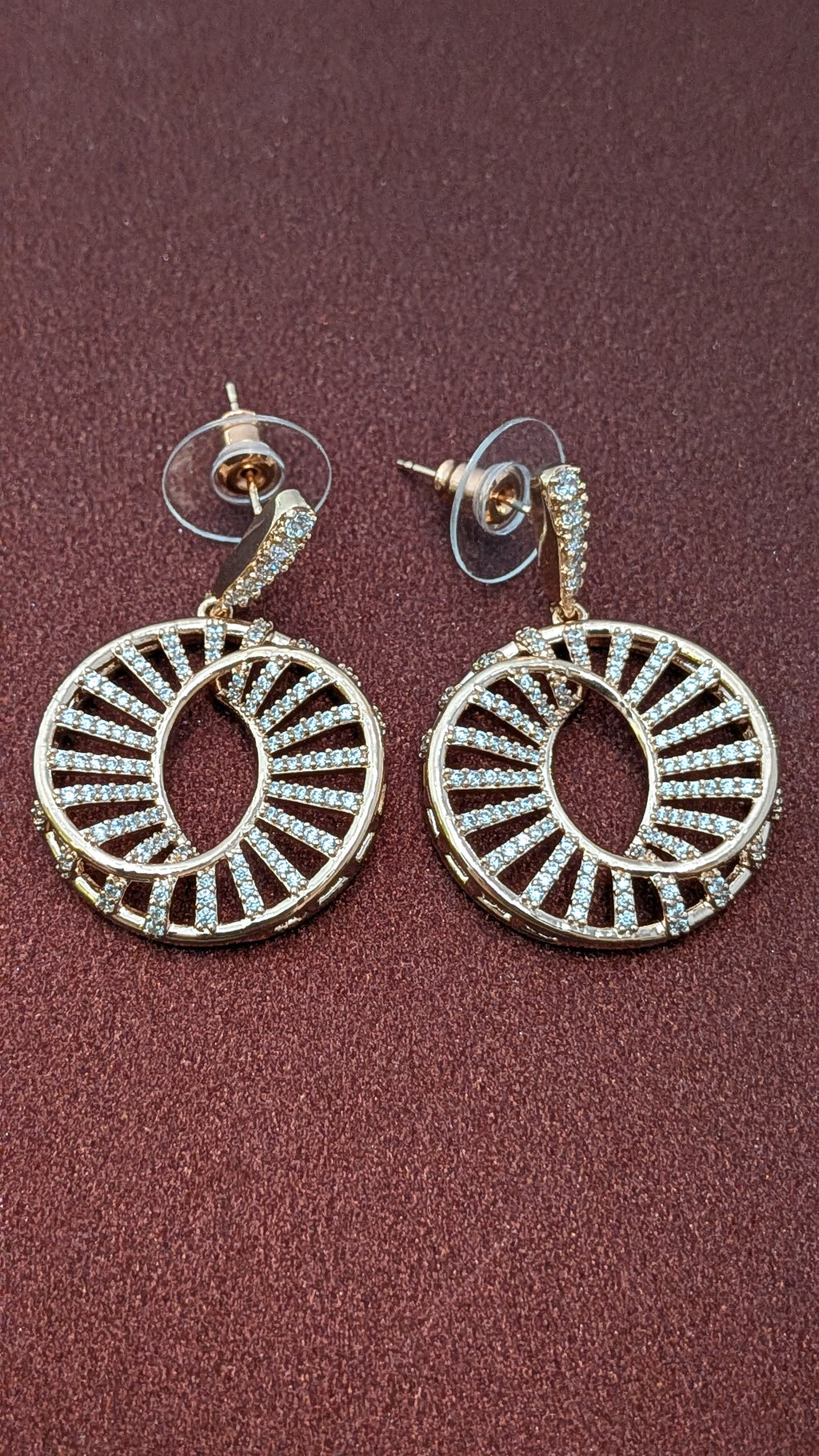 Rose Radiance Hoop Danglers from TreasureDrum Jewellery