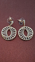 Rose Radiance Hoop Danglers from TreasureDrum Jewellery