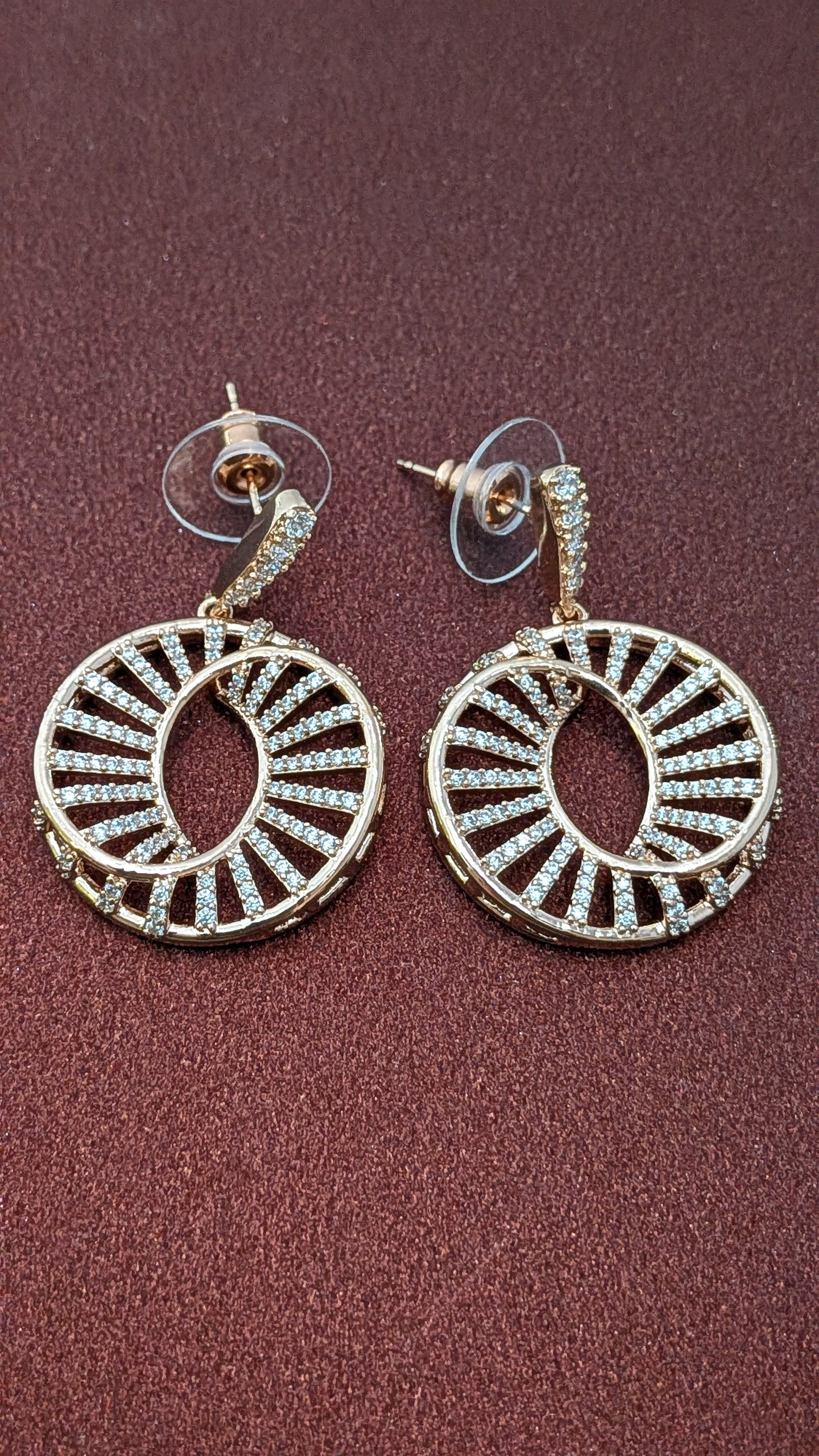 Rose Radiance Hoop Danglers from TreasureDrum Jewellery