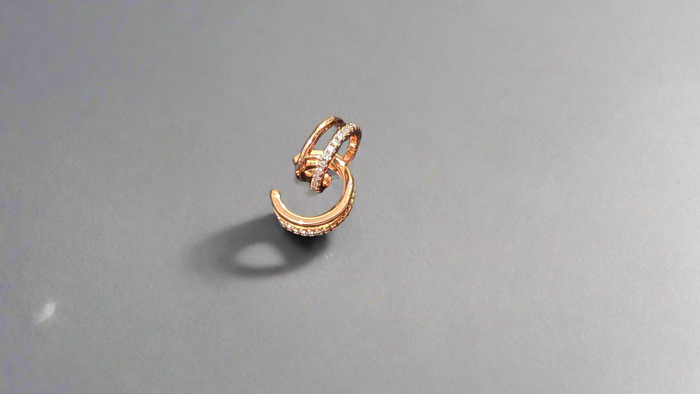 Luxe Rose Ear Stack Set - pendant set from TreasureDrum Jewellery