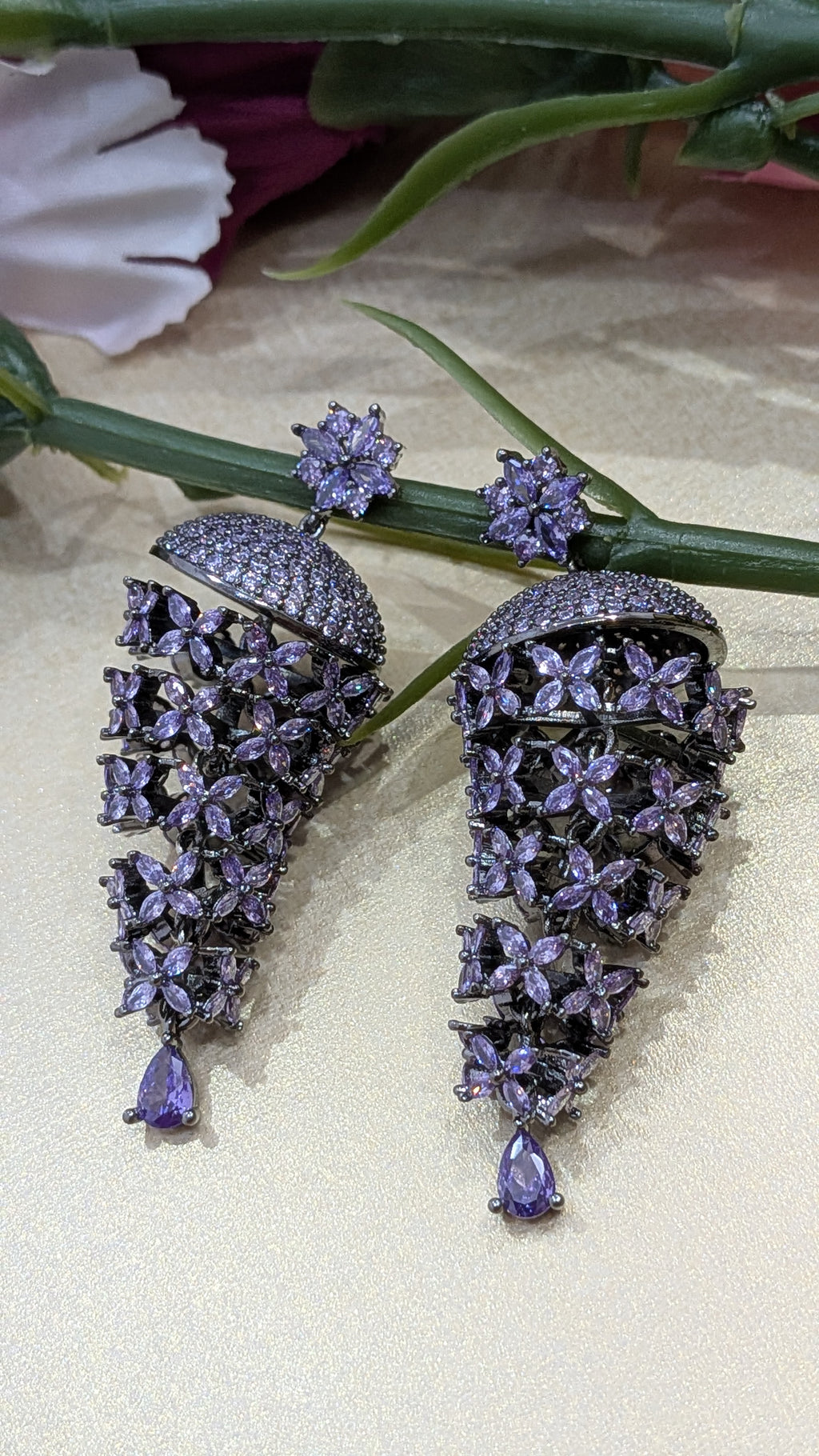 Petal Cascade Danglers  from TreasureDrum Jewellery