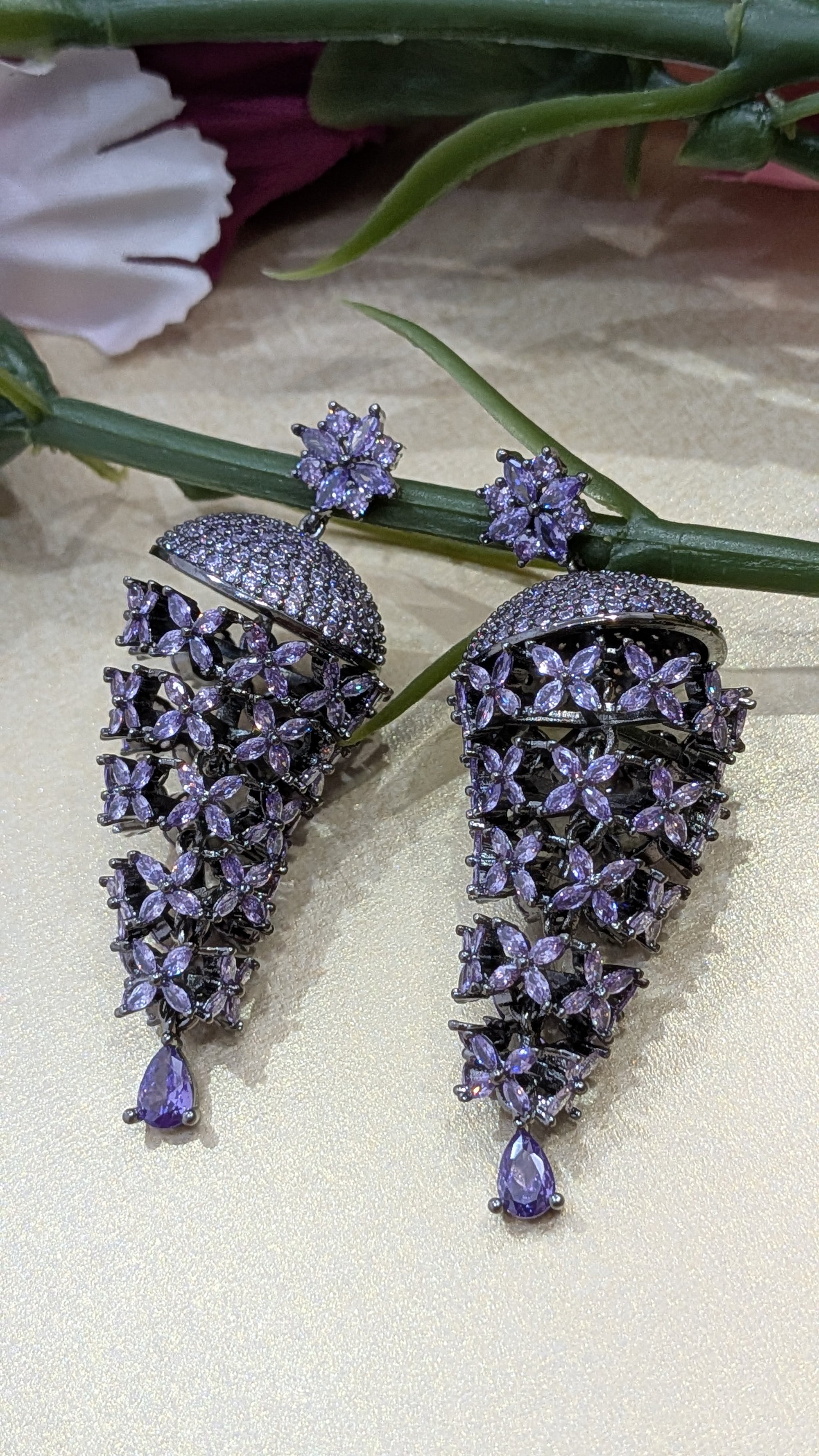 Petal Cascade Danglers  from TreasureDrum Jewellery